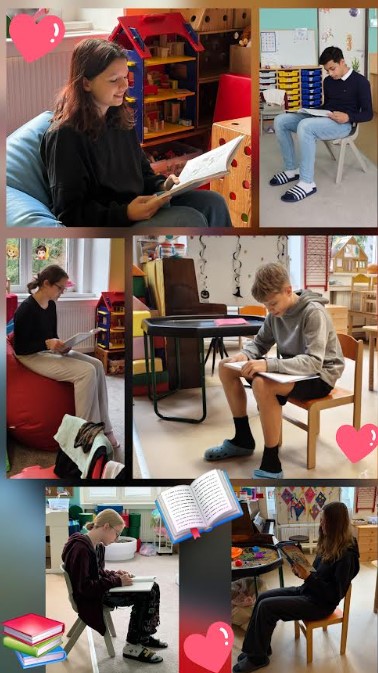 Pravidelné čtení pohádek školáků dětem ve školce